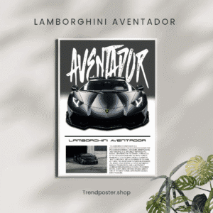 Lamborghini Aventador Wall Poster – Supercar Wall Art