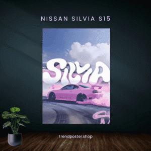 Nissan Silvia S15 Wall Poster - JDM Sports Car Wall Art