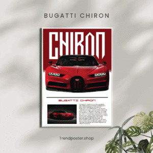 Get a stunning Bugatti Chiron Wall Poster with HD print & premium quality. Perfect for car lovers! 🏎️🚀 Shop now & transform your space.