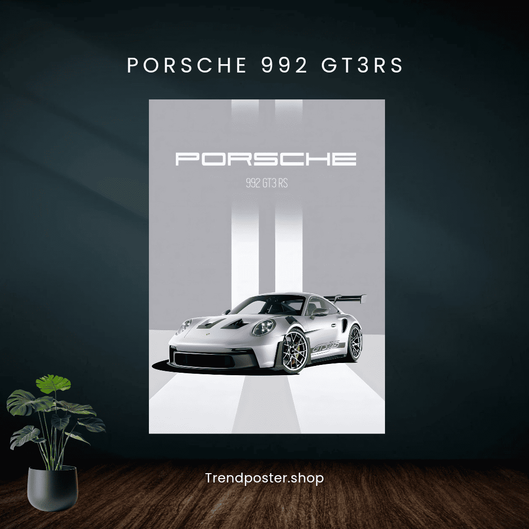 Porsche GT3 RS Wall Poster β High-Quality Car Art for Supercar Enthusiasts 1 Porsche GT3 RS Wall Poster β High-Quality Supercar Art