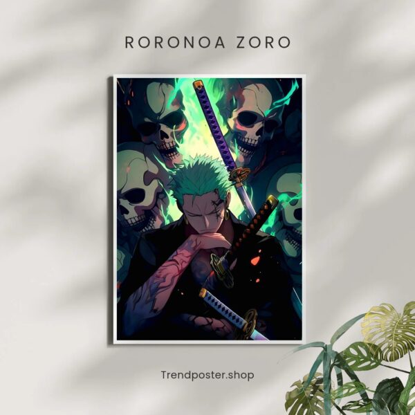 Roronoa Zoro wall poster - One Piece anime room decor