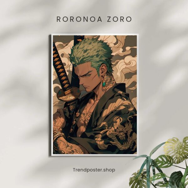 Zoro Anime Wall Poster – One Piece HD Print for Anime Lovers