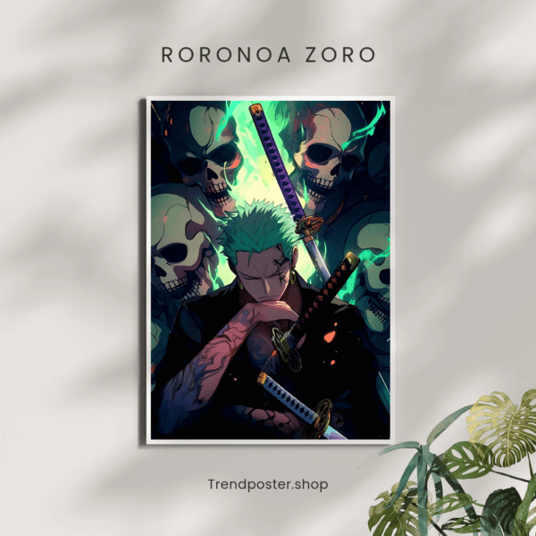 Zoro Anime Poster - One Piece Wall Art